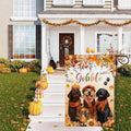 MEHOFOND Fall Happy Thanksgiving Garden Flag Double Sided 12x18in