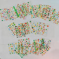 Namrec Christmas Nail Stickers 5D Embossed Santa Snowflake Colorful 2 Sheets