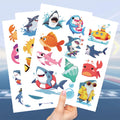 SBOBUY Shark Temporary Tattoos 10 Sheets Birthday Party Supplies Green