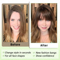 Maforsoon Clip in Bangs Fake Bangs for Women Medium Yellow Straight Hair