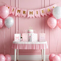 BOXOB Pink Bow Gift Bags 12pcs 8.27x6.3x3.15in Pink White Party Favor