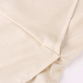 AliChan Womens Satin Wrap Dress V Neck Flared Sleeve Tie Waist Beige Size L