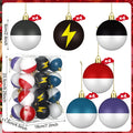 Rotatingpals 24pcs 2.4in Christmas Tree Ball Ornaments Lightning Color