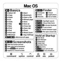 '- Mac OS Shortcuts Sticker (M1+Intel), Laptop Keyboard Shortcut