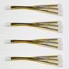 XIWU Molex 4 Pin Power Supply Y Splitter Cable - 3 Female to 1 Male Internal Power Extension Cable (4 Pack)