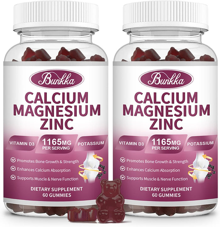 Calcium Magnesium Zinc Gummies with Magnesium Glycinate 200mg