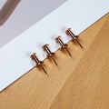 Bomeirc Rose Gold Push Pins 100pcs Double Headed Decorative Tacks with Box