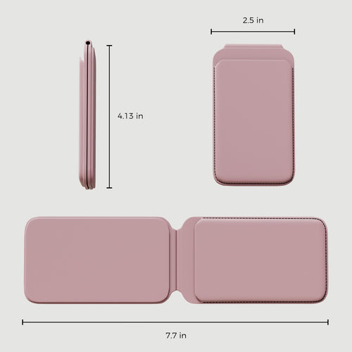 Wallet & Stand — Slim Vegan Leather Card Holder with N52 Magnets for iPhone 17/1