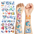 SBOBUY Shark Temporary Tattoos 10 Sheets Birthday Party Supplies Green