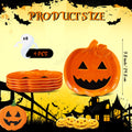 LemonRoad Halloween Ceramic Pumpkin Candy Dishes 7.87'' Orange 4 Pcs