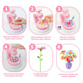 Kingci Fabric Flower Bouquets DIY Kit 117PCS Pink Creative Craft Set