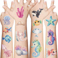 SBOBUY Ocean Animal Temporary Tattoos 10 Sheets Gold Cartoon Kids Party