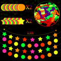 Sumind Halloween Neon Balloon Arch Kit 100 Pcs 53ft Glow Black Light Polka Dot