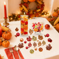 Chffcuh 130 PCS Thanksgiving Vase Fillers Fall Decor Acrylic Pumpkin Pearls