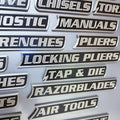 Pack of Magnetic Toolbox Labels, 3D-Printed Tool Box Labels, General Tool Box Or