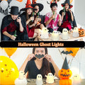 Nafhone Halloween Ghost Flameless LED Candles 4 Pack Real Wax White 8x7cm