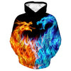 Zenzenze Fire Ice Dragon 3D Printed Hoodie Boys Girls Multicolor Size 6-16