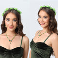 Xintorch Halloween Ivy Rave Leg Wraps Necklace Earrings Hairband Set Green