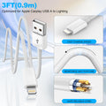 Eettvekd Carplay USB A Cable Compatible iPhone 14 13 12 3FT