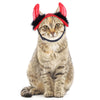 ABLAZEZAI Pet Halloween Devil Horn Headband Adjustable Red Size Large