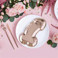 HQKJGSYX 10 PCS Disposable Glitter Party Plates Rose Gold Geometric Modern