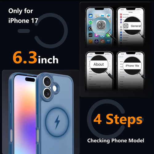 17 Case Blue — Military Grade Shockproof, 360° Full-Body Protection, Scratch-Resistance