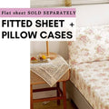 DaDa Bedding Hint of Mint Floral Cotton Fitted Sheet Set