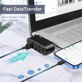 4-Port USB 3.0 Hub [90°/180° Degree Rotatable], USB Splitter with PD-in 5W USB C