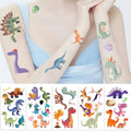 SBOBUY Dinosaur Temporary Tattoos 10 Sheets Blue Cartoon Kids Party Favors