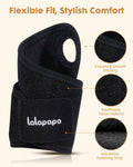 Lalapapa 2 Pack Adjustable Wrist Brace for Men & Women Black Size One Size