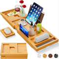 Premium Bathtub Tray Caddy - Expandable Bath Tray - Unique House Warming Gifts