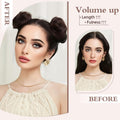 BOGSEA Space Buns Hair Pieces 2PCS Mini Claw Clip 27/613# Color
