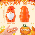 Yaomiao 50 Pcs Fall Thanksgiving Mini Resin Gnomes Orange Table Decor