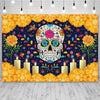 Sendy Day of The Dead Sugar Skull Backdrop 7x5ft Vibrant Colors Vinyl
