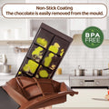 BMSQOFD Silicone Chocolate Bar Molds 2 Pack 1in Deep Brown Dubai Pistachio