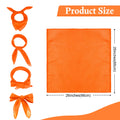 Cyunda Chiffon Scarf Classic Retro Ribbon Square Neck 26x26in Orange
