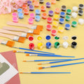 Dyrfolm 145 Pcs Mini Acrylic Paint Set 12 Colors Washable Bulk Pack