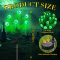VIHOSE 6 Pack 36 LED Green Solar Halloween Ghost Pathway Lights Outdoor