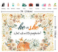 CUMIA Autumn Pumpkin Gender Reveal Backdrop 7x5FT Orange Fall Photo Prop