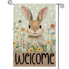 AVOIN colorlife Easter Bunny Garden Flag 12x18 Inch Blue Double Sided