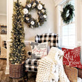 Christmas Throw Pillow Covers 18x18 Set of 4, Farmhouse Christmas Decor for Home