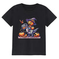 HELLO MEOW Halloween Boys Dinosaur T Shirt Black Cotton Size 3-4T