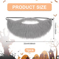 Lusofie Grey Fake Beard Elastic Realistic Costume Facial Hair for Role Play