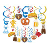 Generic Munich Oktoberfest Swirl Decorations Gold PVC Party Hanging Streamers