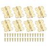 PATIKIL Jewelry Box Hinges 3/4 Inch 8 Pack Gold with Screws Butterfly