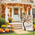 Decorhua Fall Garden Flag Burlap 12x18 Inch Double Sided Thanksgiving Maple Leaf