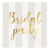 Slant Collections Paper Cocktail Napkins 5x5 Bridal Party Stripes 20-Count