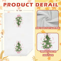 SPBL&L Chinoiserie Christmas Kitchen Towels Pink Bow Tree 16x24 Inch Set of 2