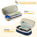 Sonuimy Large Capacity Pencil Case Pouch Zipper Organizer Green