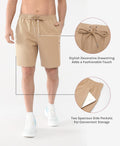 Cosmolle Hiking Cargo Shorts Quick Dry Stretch Lightweight Brown Size M